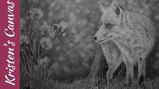 ART TUTORIAL TIMELAPSE REVIEW: Fox Drawing In DERWENT Graphite Pencils 24 Set