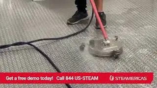 Diamond Plate Cleaning by Optima Steamer Floor Spinner