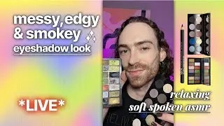 Relaxing Soft-Spoken ASMR Makeup Tutorial ✨ Messy, Edgy, & Smokey Eyeshadow Look On Hooded Eyes ✨