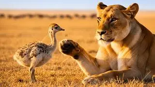 Unbelievable: The Lioness Who Shielded an Ostrich From Hyenas | The True Story of Amani