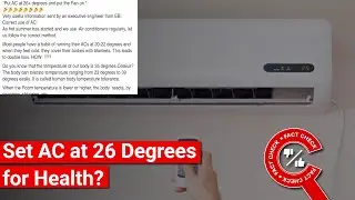 FACT CHECK: Did Power Min. Suggest 26 Degrees as AC Temp. for Health & Energy Conservation?