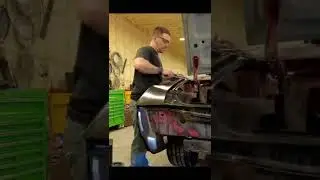 Mocking up quarter panel on 71&rsquo; chevelle #chevy #chevelle #ls #motor #fyp #shorts #oldschool