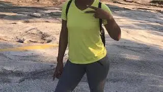 Perfect exercise climbing stone mountain.