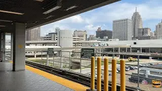 A Ride on the Detroit People Mover during Limited Service 8/5/22 Detroit MI