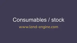 Allocating stock items / consumables to a reservation