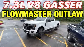 2020 Ford F-250 7.3L GASSER EXHAUST w/ FLOWMASTER OUTLAW!