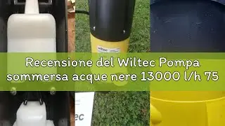 Recensione del Wiltec Pompa sommersa acque nere 13000 l/h 750 w prevalenza 7,5 m Elettropompa a imme