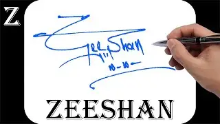Zeeshan name signature design - Z signature style - How to signature your name