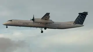 Porter Airlines De Havilland Canada Dash 8-400 Aborted Landing in St. John's (YYT/CYYT)