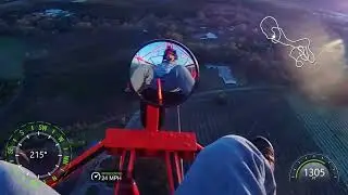 Flying paramotor out of Edgefield (Trenton) Airfield. Powered parachute PPC and PPG