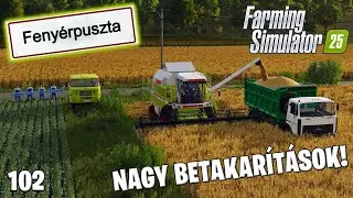FARMING SIMULATOR 25 LIVE #102 - NAGY ARATÁS! Mindent learatunk a farmon 🚜🌾 Fenyérpuszta #11