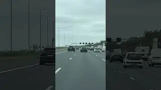 Highway Journey: Driving from the Netherlands to Brussels, Belgium