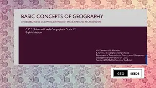 Basic Concepts of Geography - G.C.E.(A/L) -Grade 12- English medium