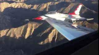 Sabreliner with USAF Thunderbird on Wing