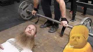 Using Straps for Axle Bar Deadlifts LOL