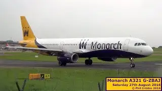 Monarch Airlines A321 G-ZBAJ at Manchester - 27th August 2016