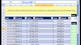 Excel Magic Trick # 162: LARGE IF & INDEX w 4 Criteria