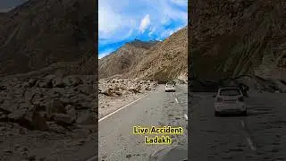 Live bike accident on Leh Manali Highway #roadaccdient  #shorts