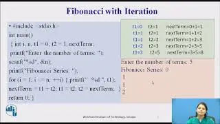 Recursion Fibonacci series in c