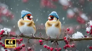 Bird Sounds in Winter Forest for Sleep | Relaxing Birds Chirping for Deep Rest and Tranquility