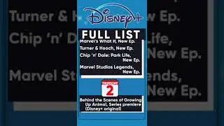 This Week Disney Plus Full List of Premieres (08/29 - 09/04) #shorts