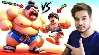 This Huge Sumo Wrestler  VS ME  - ROBLOX - Sumo Wrestling Simulator | Cybrix Gaming !