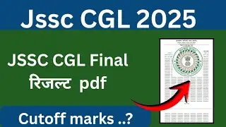 Jssc CGL final result pdf 2025 out, check your roll number in the pdf, jssc CGL cutoff 2025