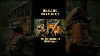 Abandoned Bus Reborn in America 🇺🇸🔥 #shorts #restoration #BusRestoration #viralusa