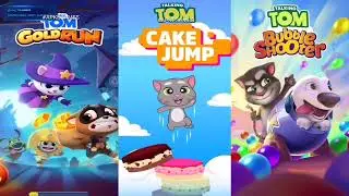 Talking Tom Cake Jump vs Talking Tom Gold Run vs Talking Tom Splash Force Gameplay Android ios 