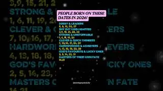People Born On These Dates In 2026 #zodiac #zodiacsigns#astrology #horoscope #tarot