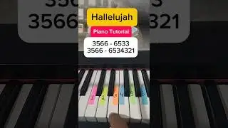 Easy Hallelujah Piano Tutorial for Beginners #shorts #piano #pianobeginner