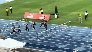 U20 boys 110mh final shaquane gordon,Daniel beckford and Richard hall carifta trials