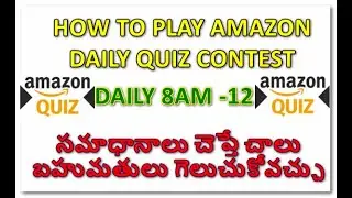 How to play amazon daily quiz contest