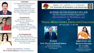 National Workshop On &ldquo;SOCIAL MEDIA CRIMES ISSUES AND CHALLENGES&rdquo;.