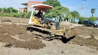 Very nice action Dozer pushing soil perfectly good