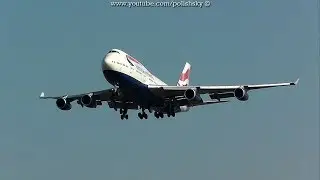 British Airways Boeing 747-436 Reg: G-CIVY Landing at London Heathrow EGLL / LHR