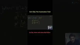 Most Students Miss This Factorization Trick | x⁵+x&sup2;