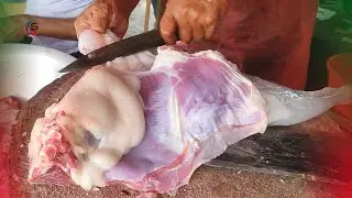 Amazing Big Size Full Goat Meat Cutting Skills | Bests Mutton Cutting Master Waqas Qureshi |