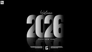 Welcome 2026 | Happy New Year Poster Design in Photoshop