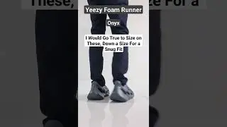 Yeezy Foam Runner On Foot & Sizing Info! 👀 #yeezy #shorts #onyx #foamrunner #adidas #trending #viral