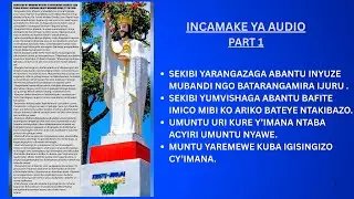 KURIMBUKA K'UBUBASHA BWASENYAGA UBUMWE BW'IMANA NA MUNTU // PART 1