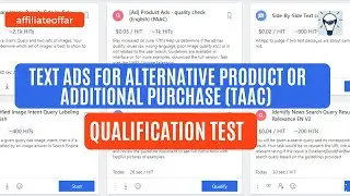 UHRS TRAINING :TEXT ADS FOR ALTERNATIVE PRODUCT/ ADDITIONAL PURCHASE (TAAC) QUALIFICATION TEST.
