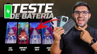 Galaxy A56, S24 FE, Poco X7 Pro e Note 14 Pro+ QUAL TEM A MELHOR BATERIA? Teste de AUTONOMIA