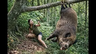 30 Days of Survival in the Wild | Trapping Animals, Catching Wild Boars & Building a Farm ASMR