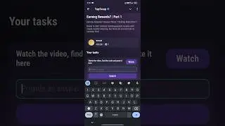 Earning rewards part 1 tapswap code || tapswap code Earning rewards part 1 #tapswap #crypto #code