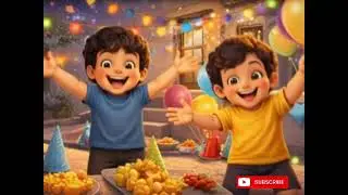 🎉 Tin Min Aur Doston Ke Liye New Year Surprise Party | Funny Kids Story Hindi#trending#viralvideo