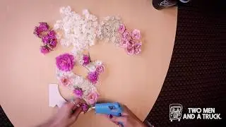 DIY Flower Letters Upcycled from Cardboard