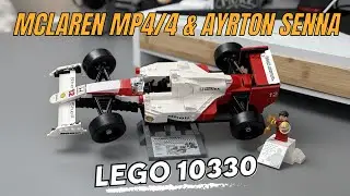 LEGO Icons 10330 McLaren MP4/4 & Ayrton Senna - Unboxing, Speed Build,  & Review