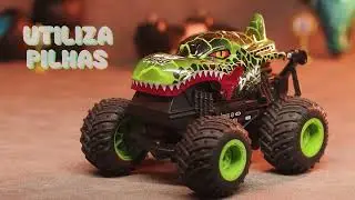 Carrinho Led 7 Spin Monster Verde - Zippy Toys