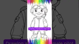 Drawing a handsome male pilot 👨&zwj;✈️ | Gambari Art  #drawing #pilot